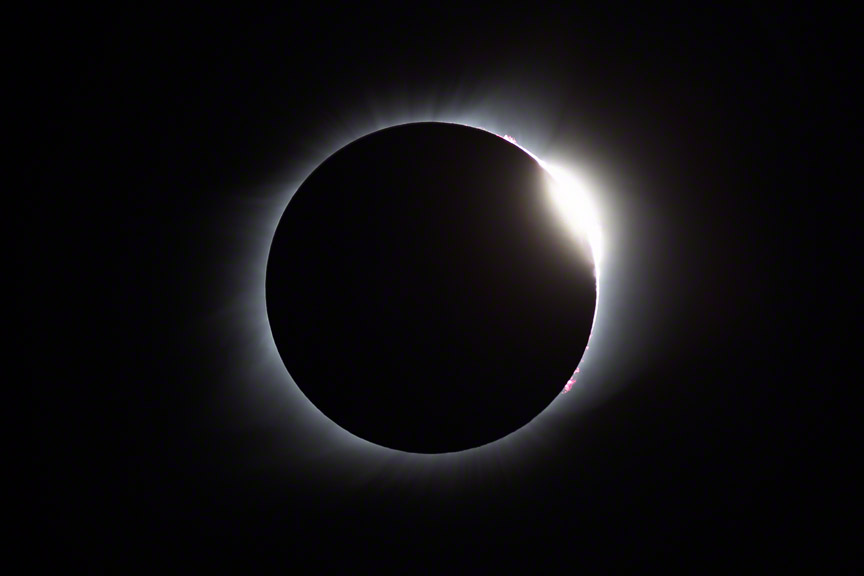 The Diamond Ring at the end of the total solar eclipse of 2017-08-21